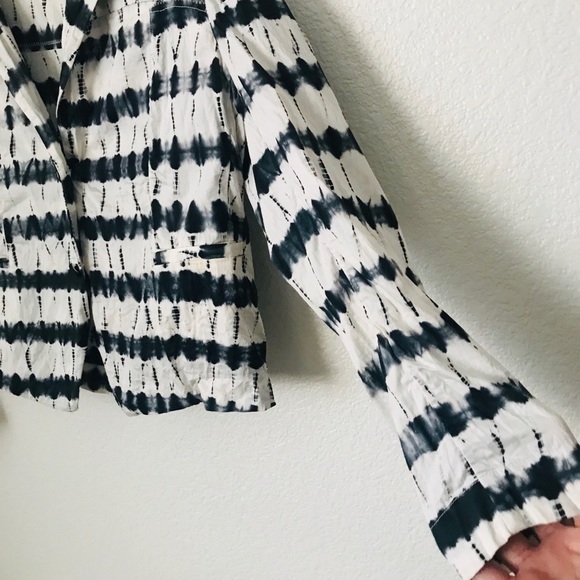 Apostrophe Women’s Dip Tie Dye Cotton Blazer Sz 8 - Picture 4 of 7